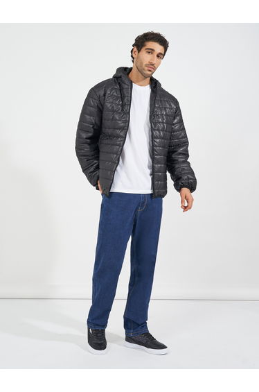 Front Zip Hooded Puffer Jacket