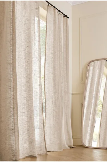 Nives Cotton/Linen Openwork Voile Panel