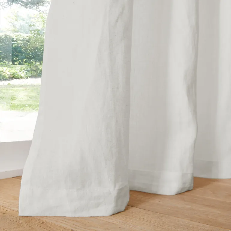 Onega Washed Linen Single Curtain with Concealed Tabs - 8