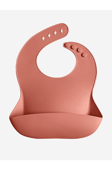 Baby Everyday Silicone Bib in Pink