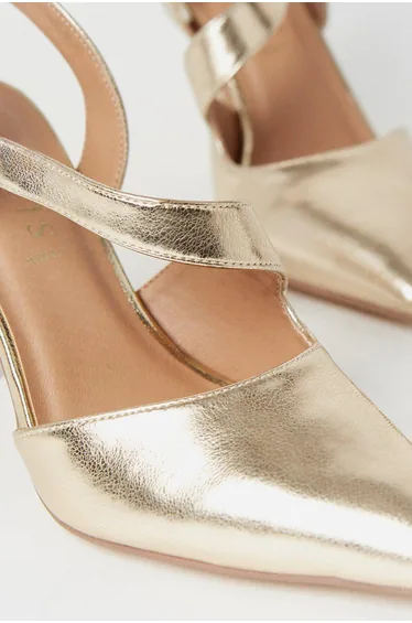 Wide Fit Everly Asymmetric Pointed Stiletto High Heel Courts