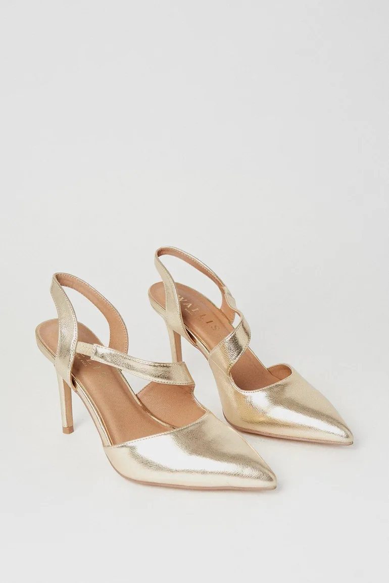 Wide Fit Everly Asymmetric Pointed Stiletto High Heel Courts - 2