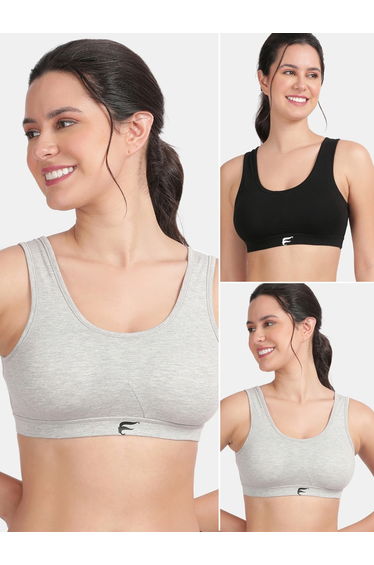 Pack of 2 - Removable Pad Racerback Sports Bra