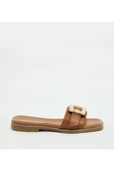 Anne Klein Capara Embellished Open-toe Flat Sandals