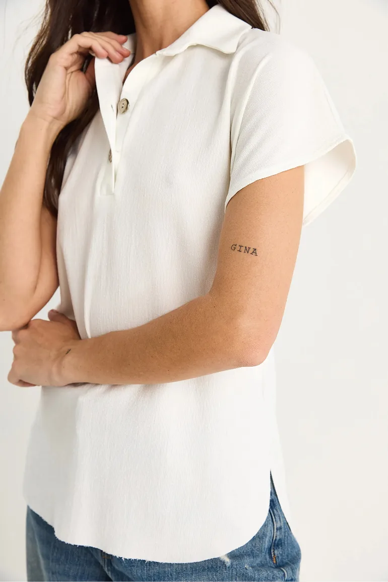 LUCCI Relaxed Fit Buttoned Polo T-Shirt - 4