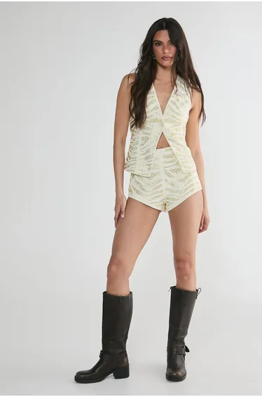 Zebra Hotfix Tailored Hotpants