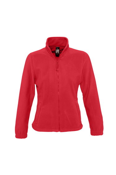 SOLS Womens/Ladies North Full Zip Fleece Jacket - Red