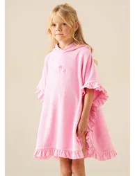 Shelley Embroidered Towelling Poncho