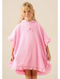 Shelley Embroidered Towelling Poncho - 5