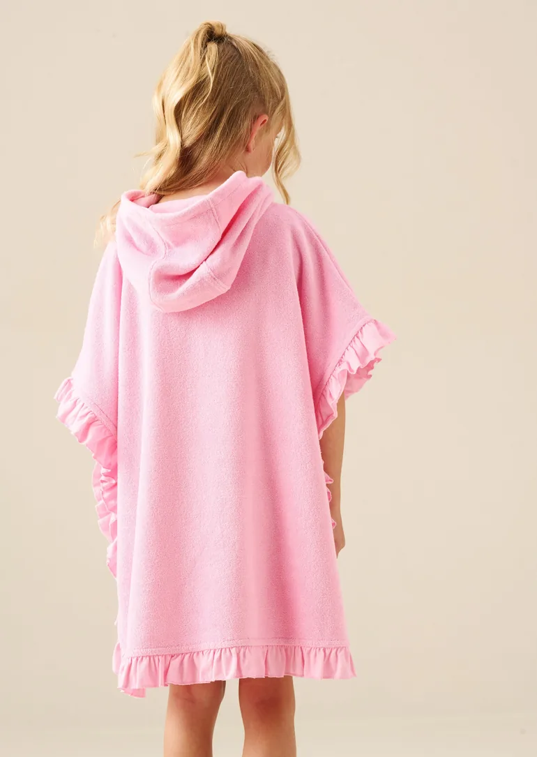Shelley Embroidered Towelling Poncho - 4
