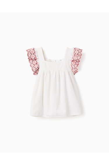 SS SHIRT RUFFLE For GIRL LIGHT BEIGE