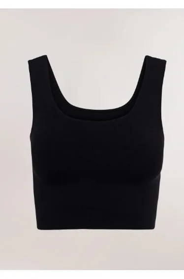 بلوزة قصيرة - أسود