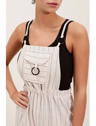 Strap Jumpsuit - Cream - 2