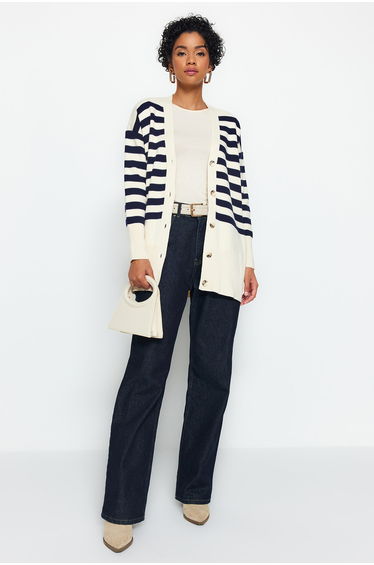 Cardigan - Beige - Relaxed fit