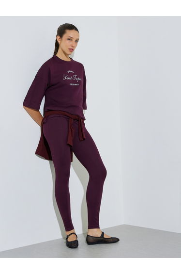 Slogan Print Oversized T-Shirt and Leggings Co-Ords