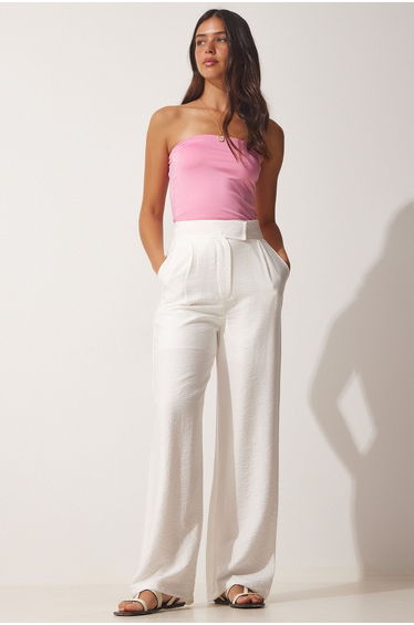 Pants - White - Relaxed