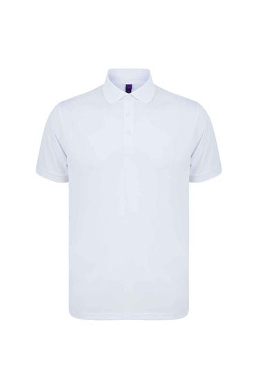 Henbury Mens Piqu Polo Shirt - White