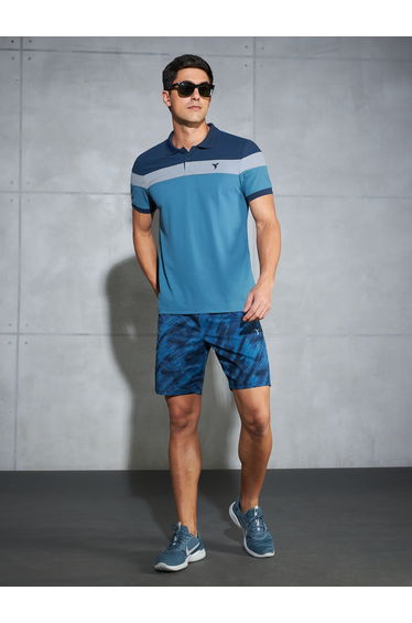 Color Block Short Sleeve Pique Slim Fit Polo T-Shirt