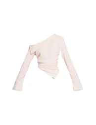 White Bardot Asymmetric Hem Long Sleeve Shirt - 4