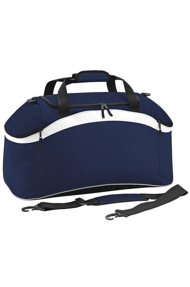BagBase Teamwear Sport Holdall / Duffle Bag (54 Litres) (Pack of 2) - French Navy/White