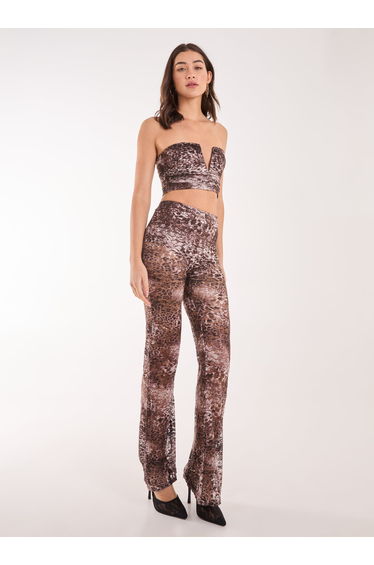 Leopard Lace Bandeau Top