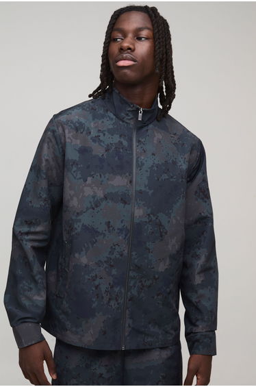 Camo Ripstop Funnel Neck Overshirt - camo