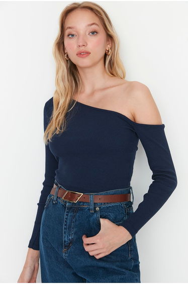 Blouse - Blue - Slim fit