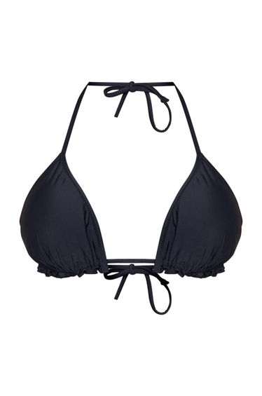 Black Frill Edge Padded Bikini Top