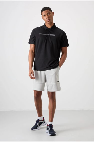 TOMMY Men's Polo Collar Button T-Shirt