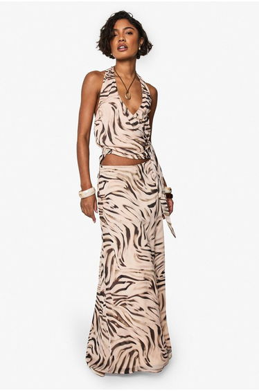 Tall Animal Print Maxi Skirt