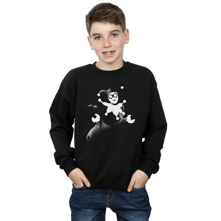 DC Comics Boys Harley Quinn Spot Sweatshirt - Black - 1