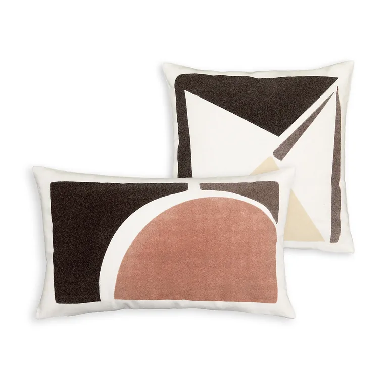 Nikki Graphic Velvet 100% Cotton Rectangular Cushion Cover - 2
