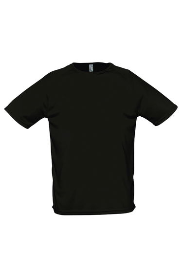 SOLS Mens Sporty Short Sleeve Performance T-Shirt - Black