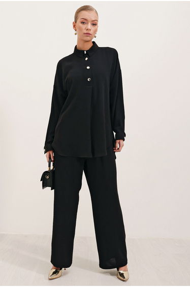 Oversize Two Piece Set - Black