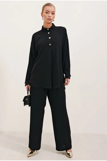 Oversize Two Piece Set - Black