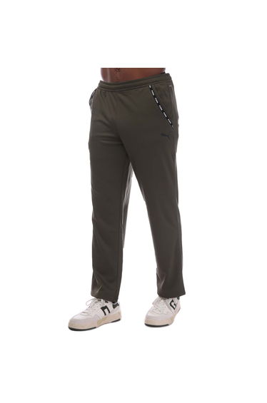 Men's Puma Fit Taped PWRFleece Lite Joggers in Green