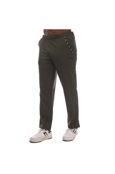 Men's Puma Fit Taped PWRFleece Lite Joggers in Green