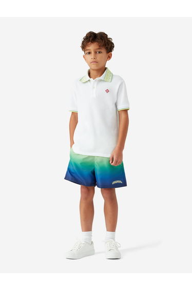 Casablanca Boys Gradient Print Swim Shorts in Green