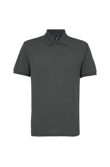 Asquith & Fox Mens Short Sleeve Performance Blend Polo Shirt - Charcoal