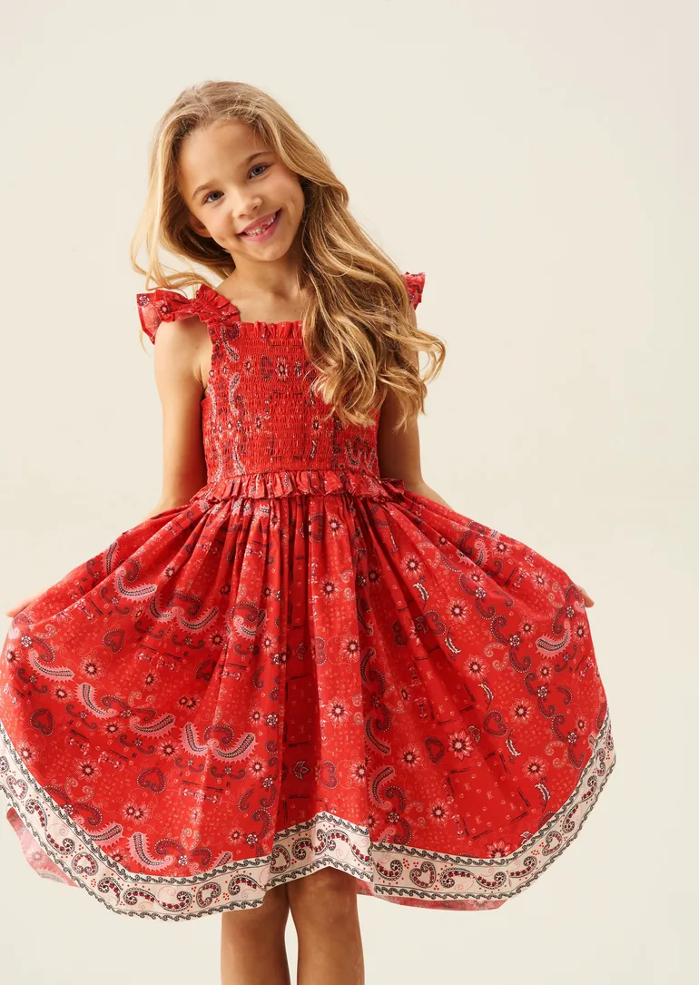 Ava Hanky Hem Bandana Print Dress - 3
