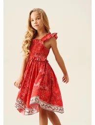 Ava Hanky Hem Bandana Print Dress - 6