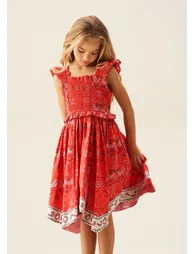 Ava Hanky Hem Bandana Print Dress