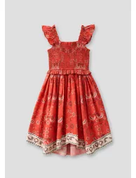 Ava Hanky Hem Bandana Print Dress - 1