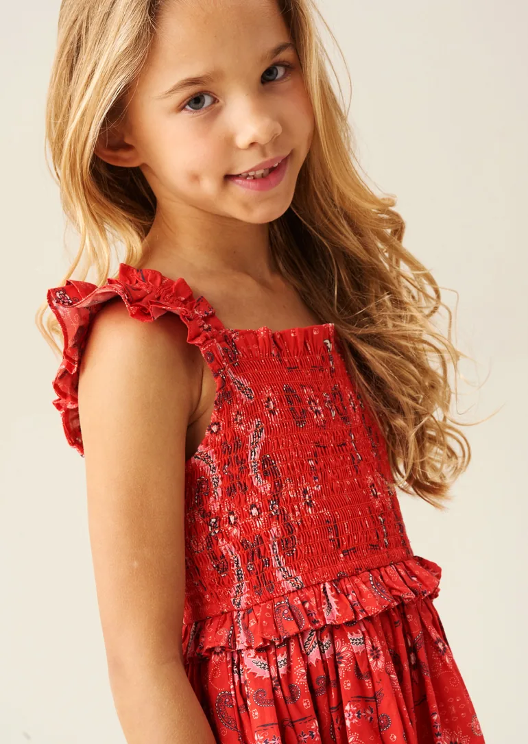 Ava Hanky Hem Bandana Print Dress - 5