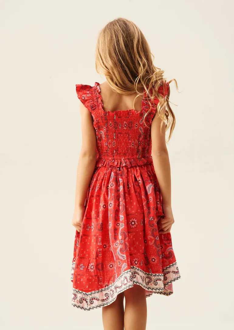 Ava Hanky Hem Bandana Print Dress - 4