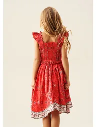 Ava Hanky Hem Bandana Print Dress - 4