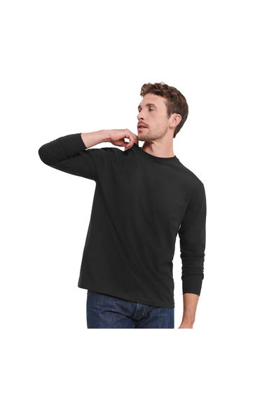 Russell Mens Classic Long-Sleeved T-Shirt - Black