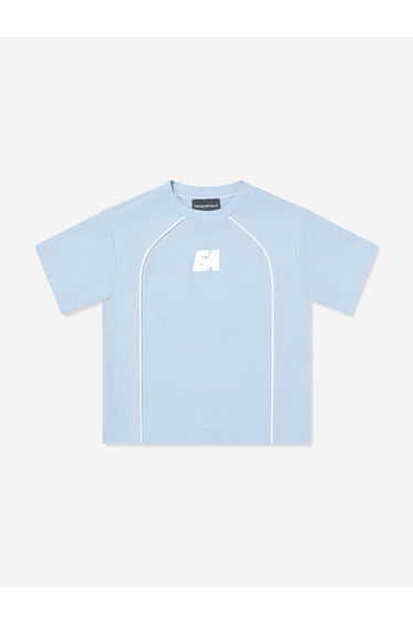 Emporio Armani Boys Logo T-Shirt in Blue