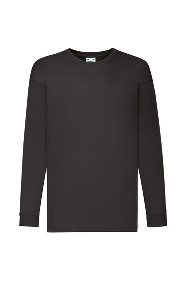 Fruit Of The Loom Childrens/Kids Long Sleeve T-Shirt - Dark Heather