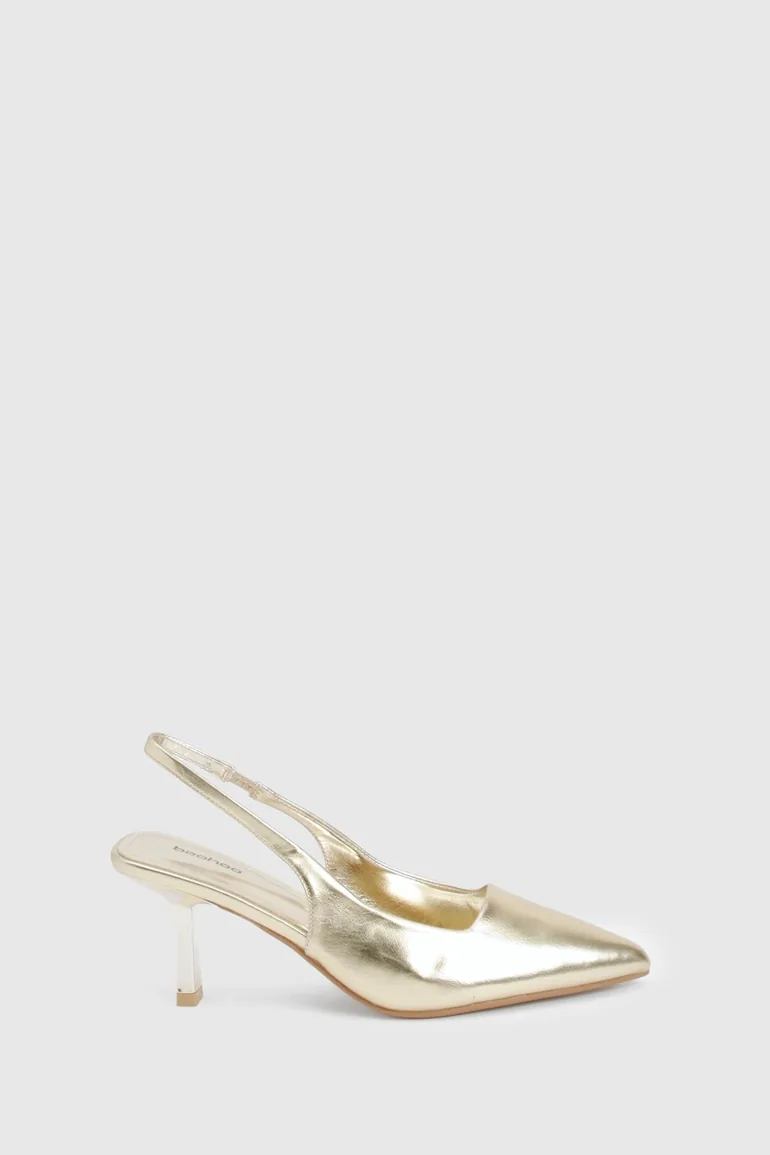 Low Stiletto Slingback Court - gold - 2